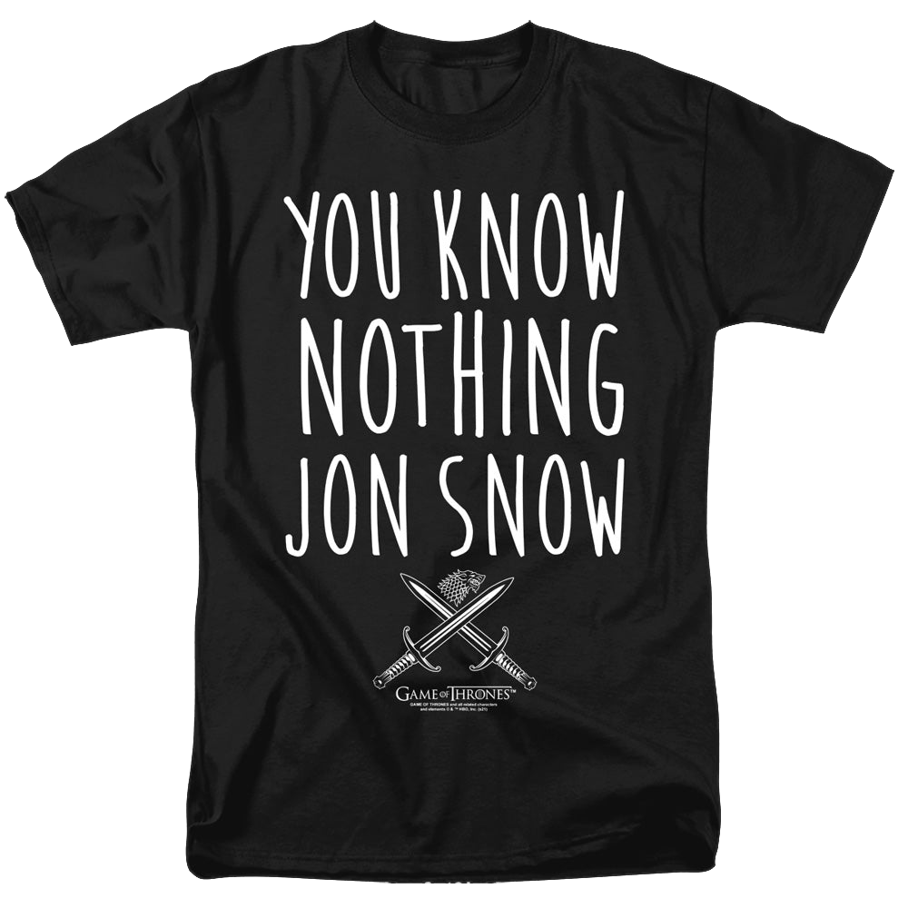 Game of Thrones You Know Nothing Jon Snow - Men's Regular Fit T-Shirt Men's Regular Fit T-Shirt Game of Thrones
