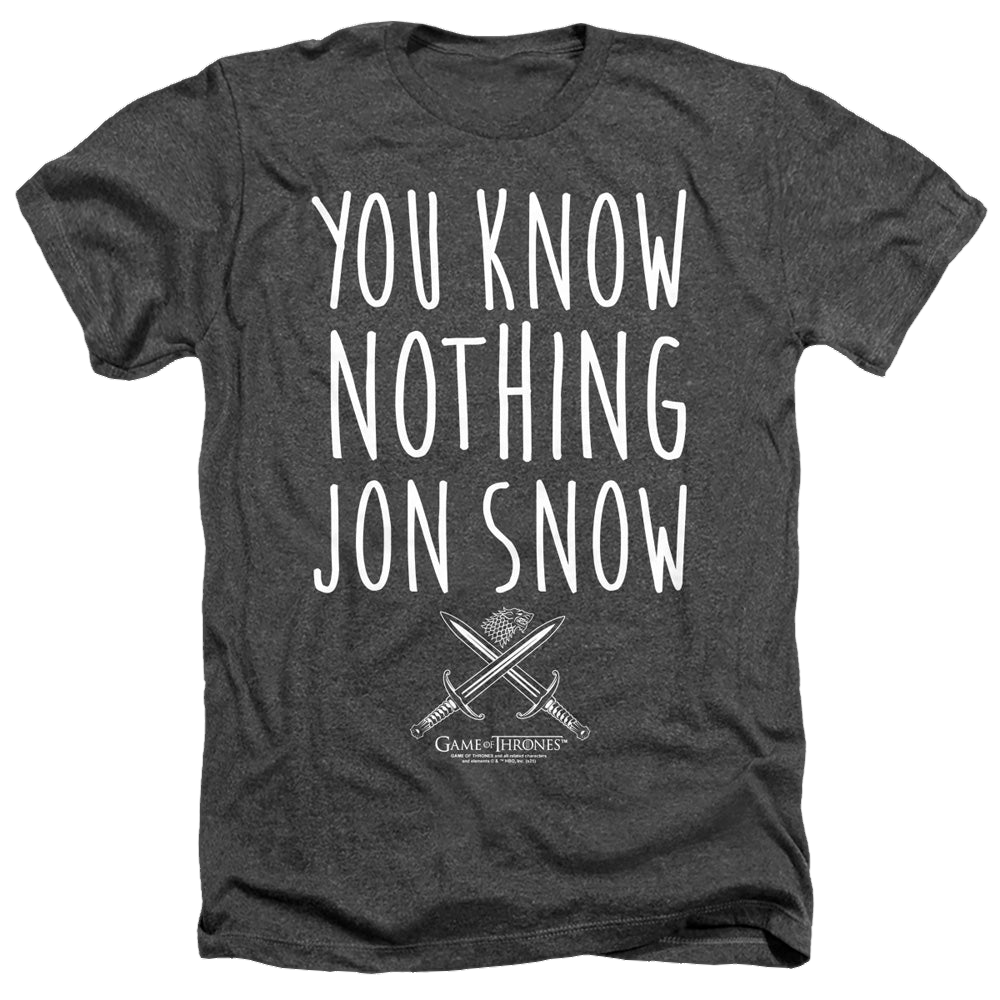 Game of Thrones You Know Nothing Jon Snow - Men's Heather T-Shirt Men's Heather T-Shirt Game of Thrones