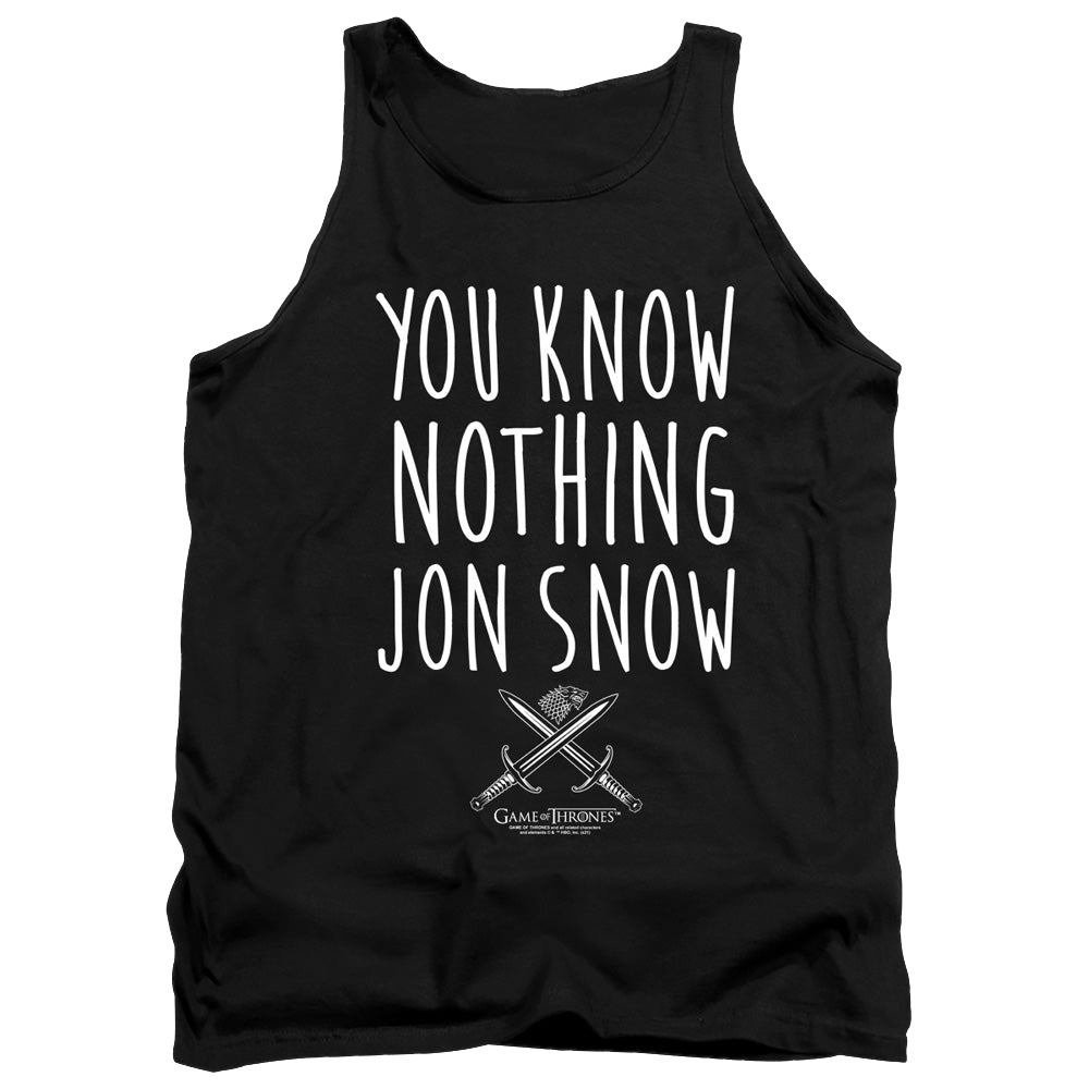 Game of Thrones You Know Nothing Jon Snow - Men's Tank Top Men's Tank Game of Thrones