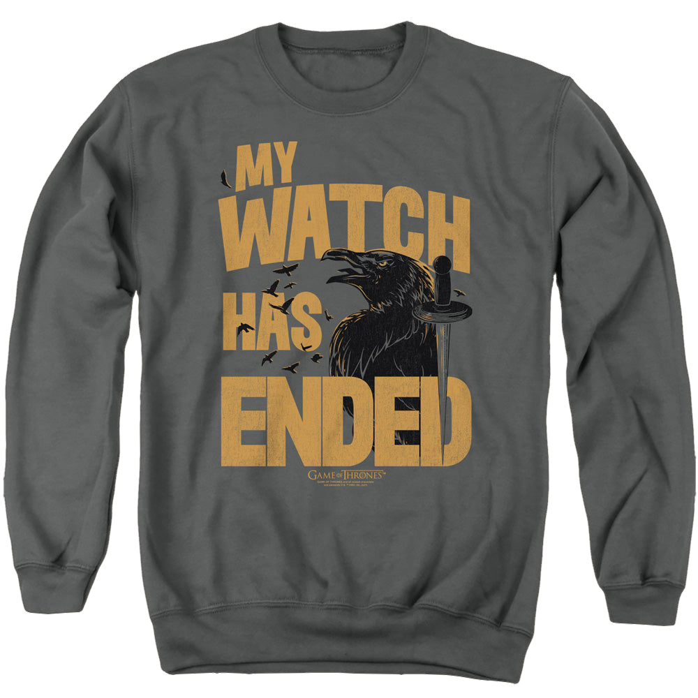 Game of Thrones My Watch Has Ended - Men's Crewneck Sweatshirt Men's Crewneck Sweatshirt Game of Thrones