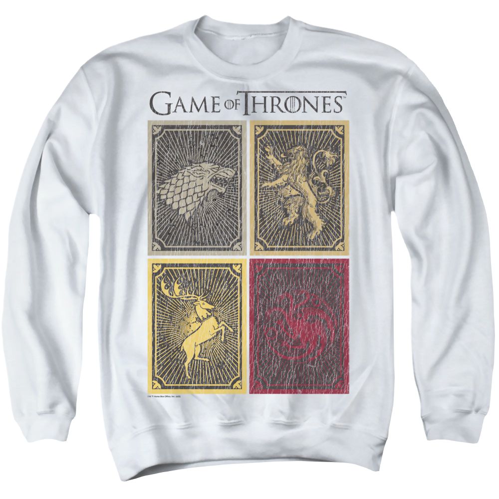 Game of Thrones House Squares - Men's Crewneck Sweatshirt Men's Crewneck Sweatshirt Game of Thrones