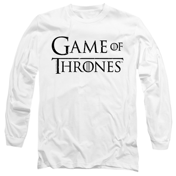 White men's long sleeve t-shirt with Game of Thrones Logo 2 graphic