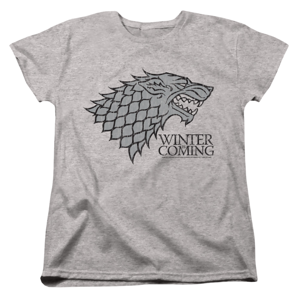 Game of Thrones Stark Winter Is Coming On Gray - Women's T-Shirt Women's T-Shirt Game of Thrones