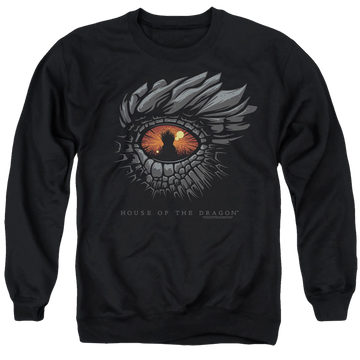 Black men's crewneck sweatshirt with House of the Dragon Eye Of The Dragon graphic
