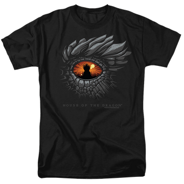 Black men's regular fit t-shirt with House of the Dragon Eye Of The Dragon graphic