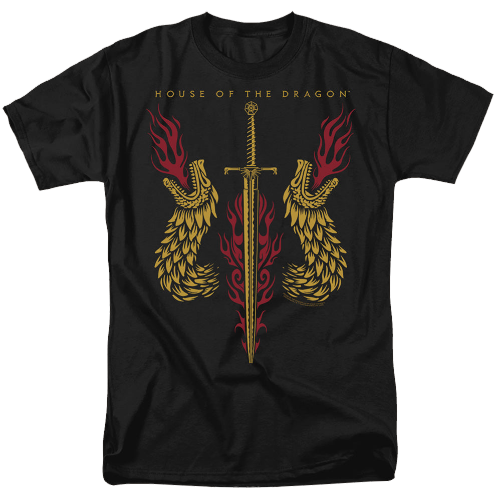House of the Dragon Sword And Dragon Heads - Men's Regular Fit T-Shirt Men's Regular Fit T-Shirt House of the Dragon