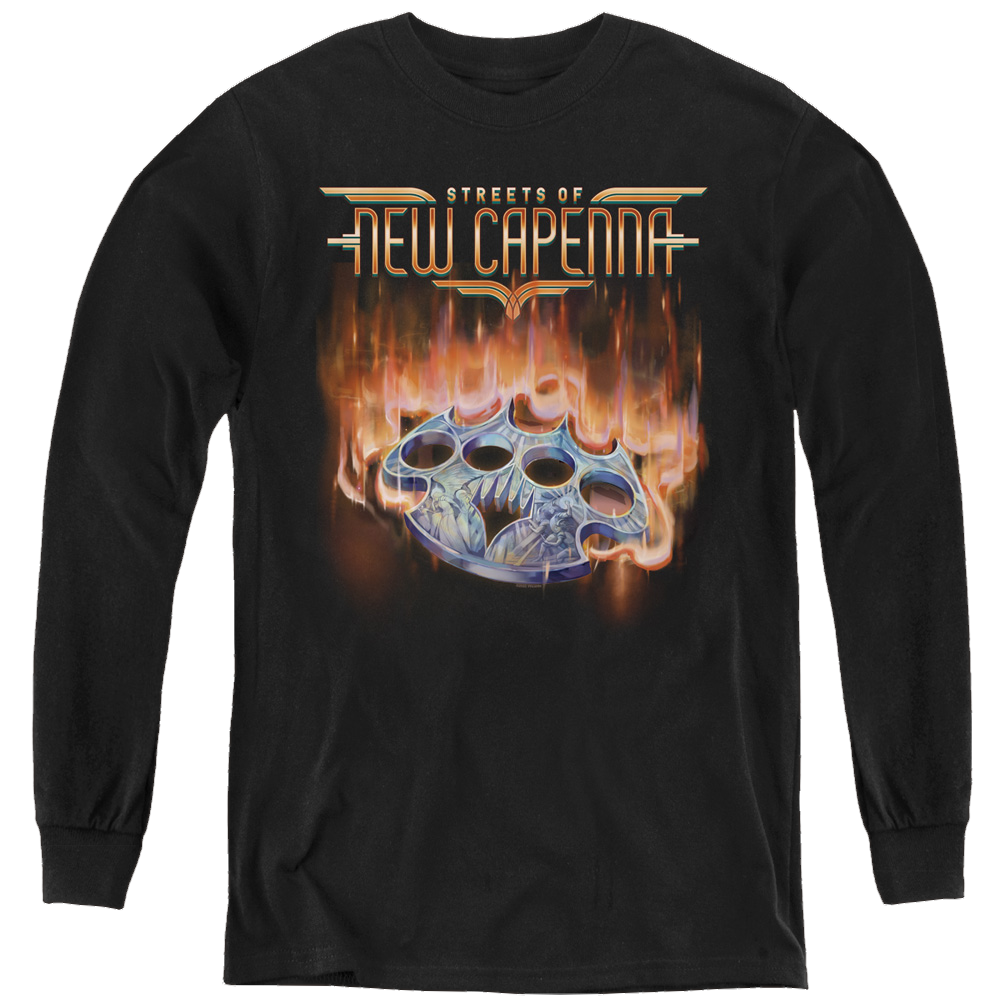 Magic the Gathering Burning Knuckles With Logo - Youth Long Sleeve T-Shirt Youth Long Sleeve T-Shirt Magic the Gathering