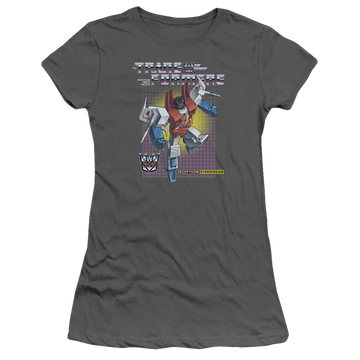 Charcoal juniors t-shirt with Transformers Starscream graphic
