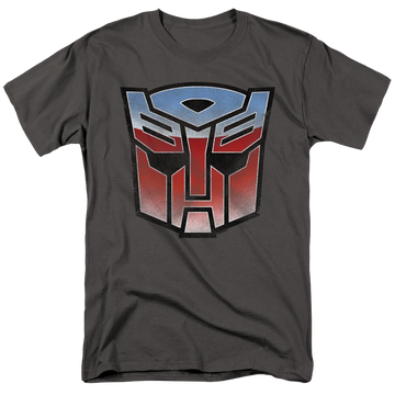 Charcoal men's regular fit t-shirt with Transformers Vintage Autobot Logo graphic