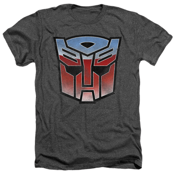 Charcoal men's heather t-shirt with Transformers Vintage Autobot Logo graphic