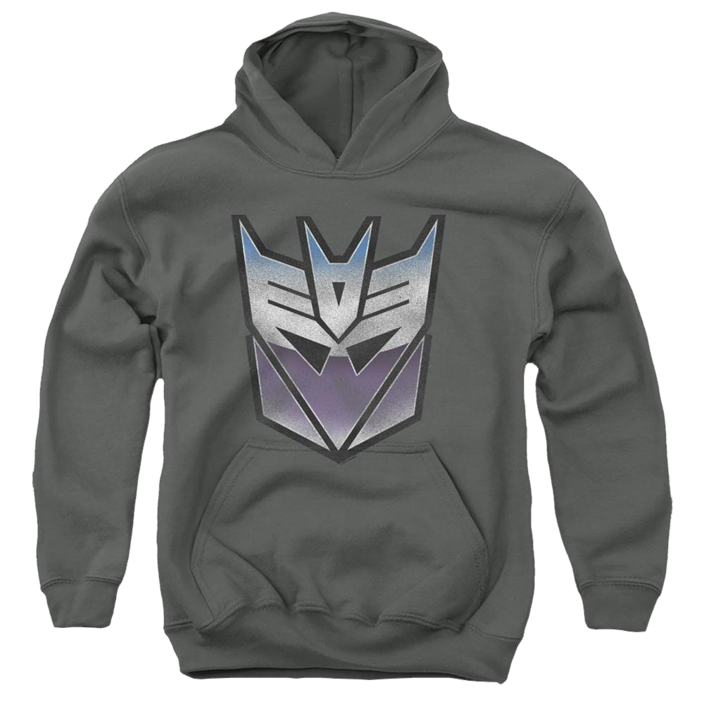 Transformers Vintage Decepticon Logo - Youth Hoodie Youth Hoodie (Ages 8-12) Transformers