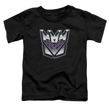 Black toddler t-shirt with Transformers Decepticon Airbrush Logo graphic