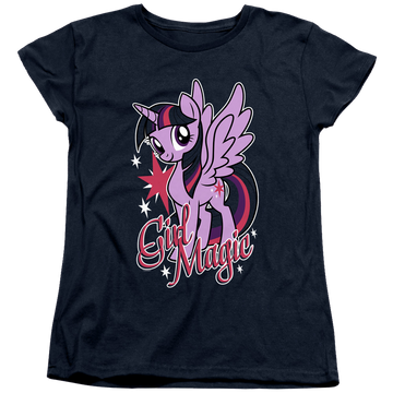 Navy women's t-shirt with My Little Pony Friendship Is Magic Girl Magic graphic
