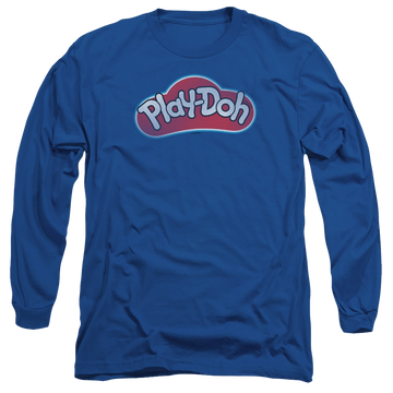 Royal men's long sleeve t-shirt with Play-doh Lid graphic