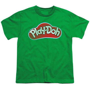 Kelly green youth t-shirt for ages 8 to 12 with Play-doh Lid graphic