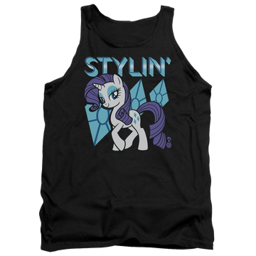 Black men's tank with My Little Pony Friendship Is Magic Stylin graphic