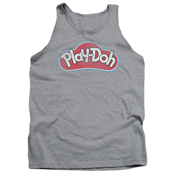 Athletic heather men's tank with Play-doh Dohs graphic