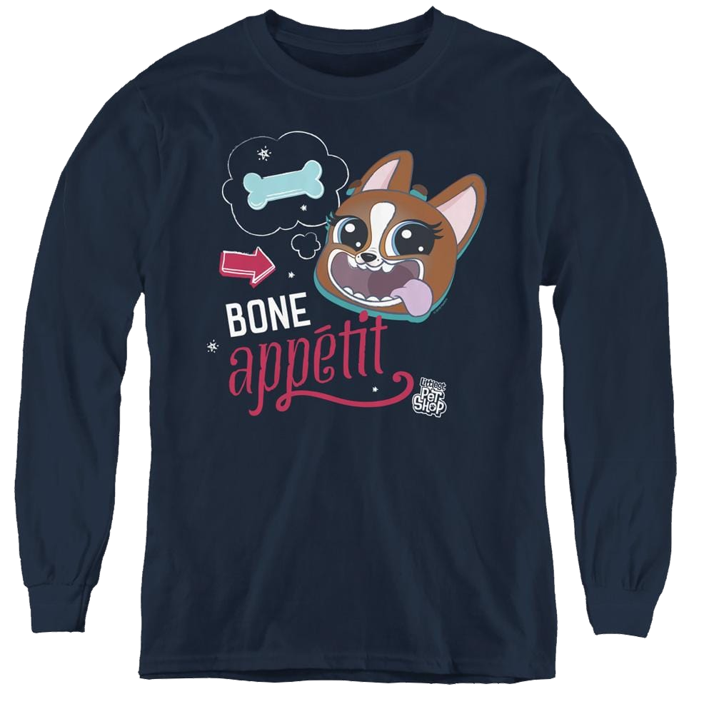 Hasbro Pet Shop Bone Appetit - Youth Long Sleeve T-Shirt Youth Long Sleeve T-Shirt Pet Shop