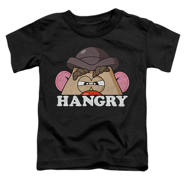 Black toddler t-shirt with Mr Potato Head Hangry graphic