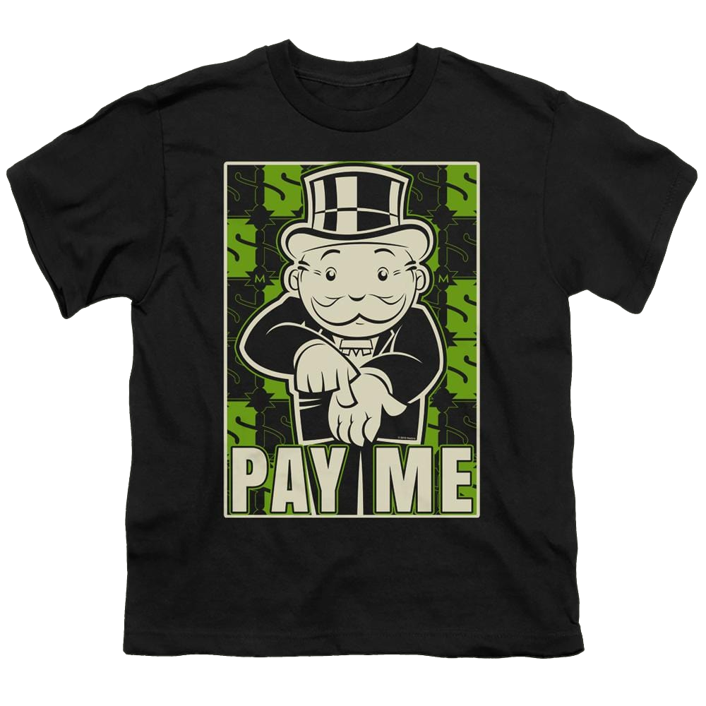 Monopoly Pay Me - Youth T-Shirt Youth T-Shirt (Ages 8-12) Monopoly