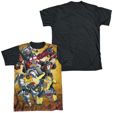 Transformers Autobots V Decepticons men's black back t-shirt