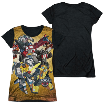 Transformers Autobots V Decepticons juniors black back t-shirt