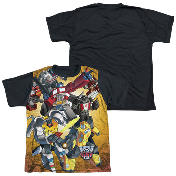 Transformers Autobots V Decepticons youth black back t-shirt for ages 8 to 12