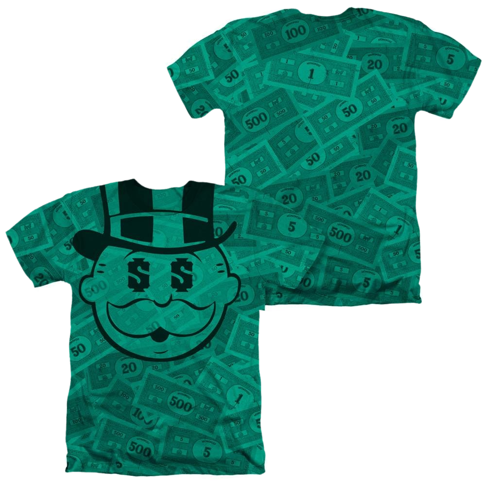 Monopoly Money (Front/Back Print) - Men's All-Over Heather T-Shirt Men's All-Over Heather T-Shirt Monopoly