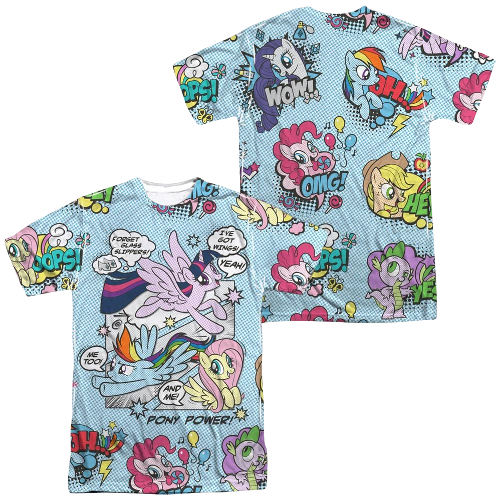 My Little Pony Friendship Is Magic Pony Comic (Front/Back Print) - Men's All-Over Print T-Shirt Men's All-Over Print T-Shirt My Little Pony