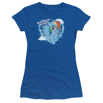 Royal juniors t-shirt with My Little Pony Friendship Is Magic Rainbow Dash graphic