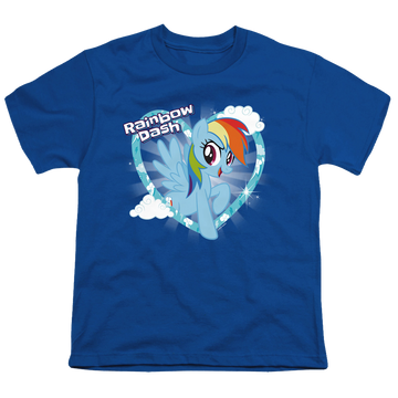 Royal youth t-shirt for ages 8 to 12 with My Little Pony Friendship Is Magic Rainbow Dash graphic