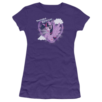 Purple juniors t-shirt with My Little Pony Friendship Is Magic Twilight Sparkle graphic