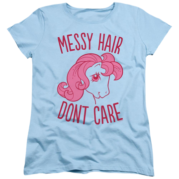 Light blue women's t-shirt with My Little Pony Classic Messy Hair graphic