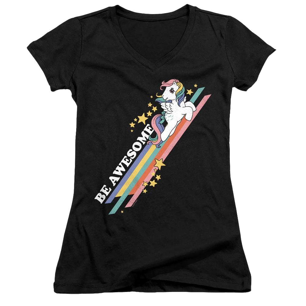 My Little Pony Classic Be Awesome - Juniors V-Neck T-Shirt Juniors V-Neck T-Shirt My Little Pony