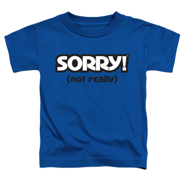 Royal toddler t-shirt with Game of Sorry Not Really graphic