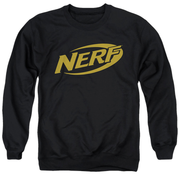 Black men's crewneck sweatshirt with Nerf Logo graphic