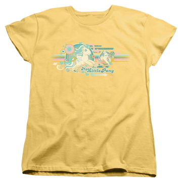 Banana women's t-shirt with My Little Pony Classic Retro Stripes graphic