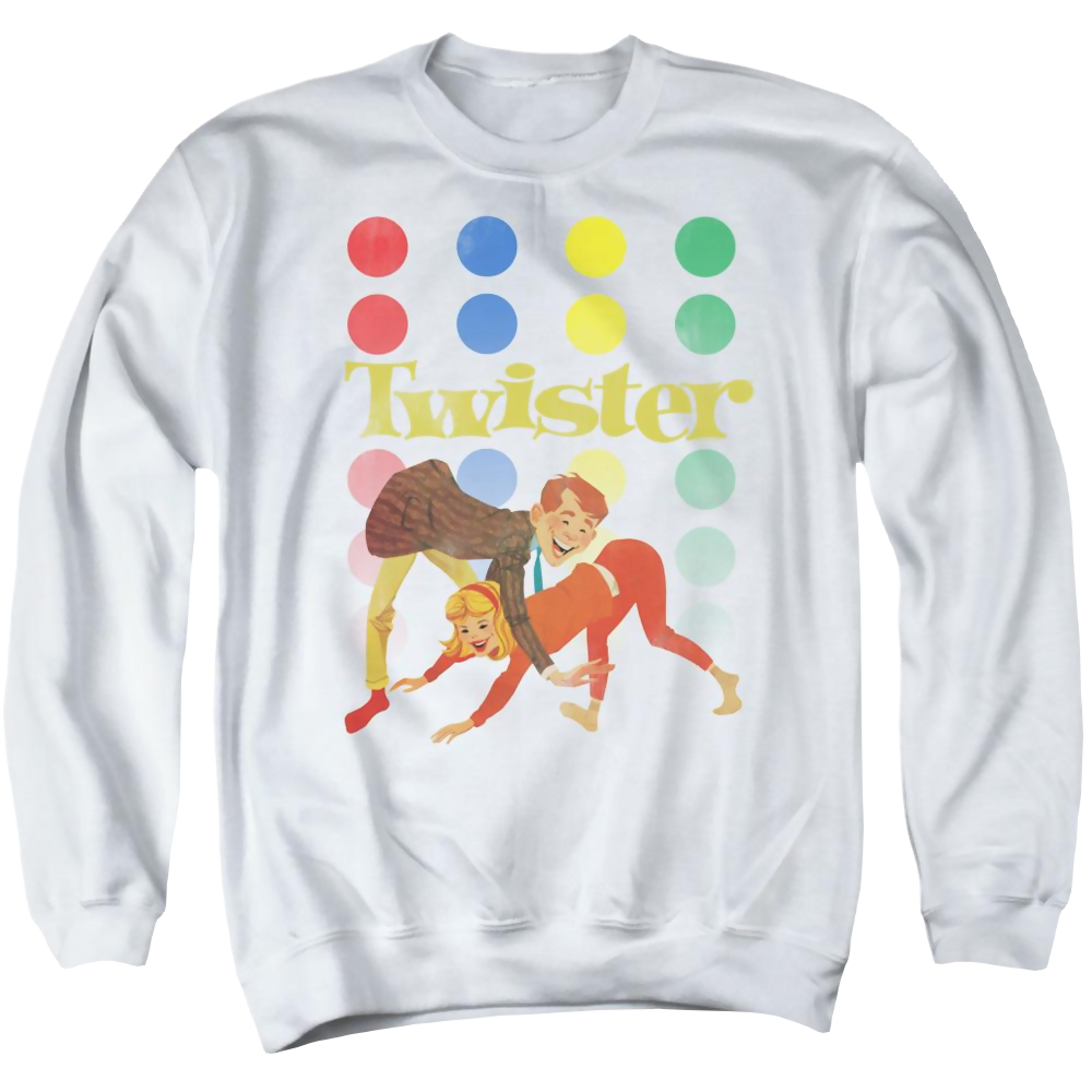 Hasbro Gaming Old School Twister - Men's Crewneck Sweatshirt Men's Crewneck Sweatshirt Twister