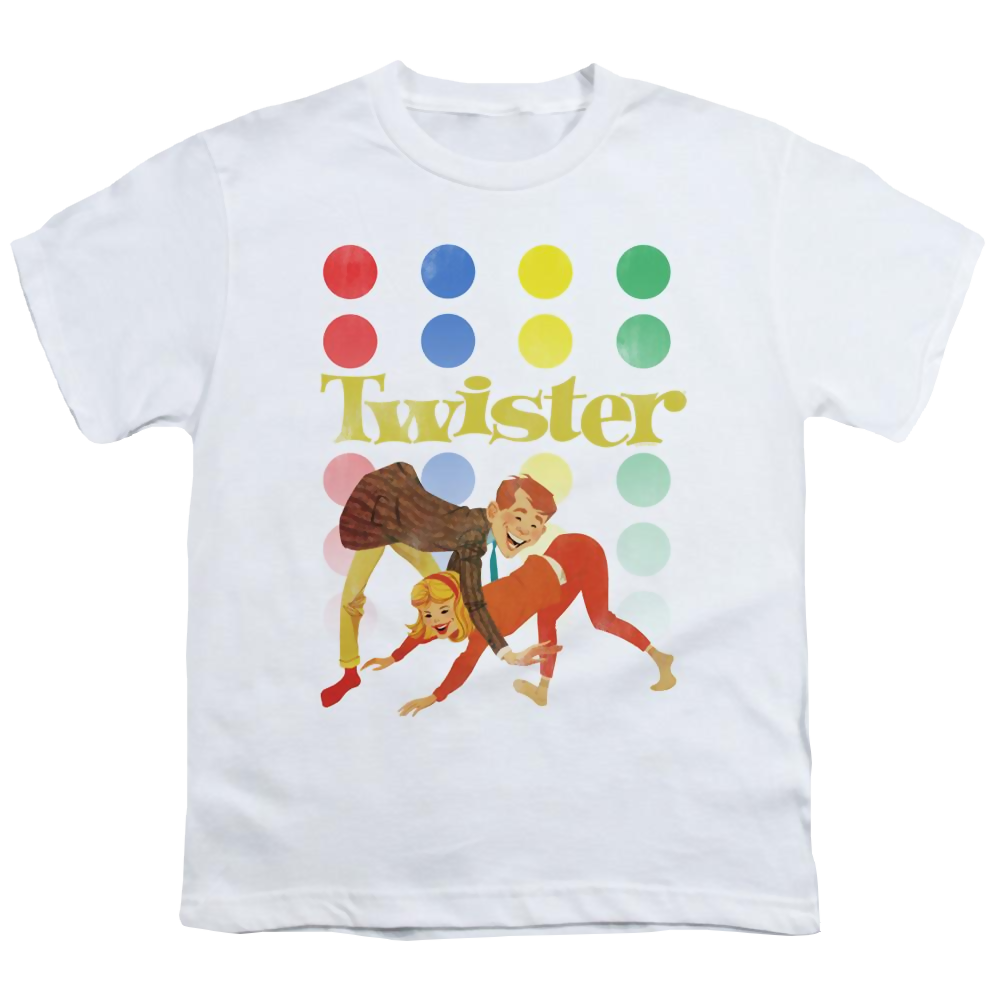 Hasbro Gaming Old School Twister - Youth T-Shirt Youth T-Shirt (Ages 8-12) Twister