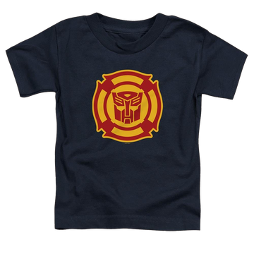 Navy toddler t-shirt with Transformers Rescue Bots Logo graphic