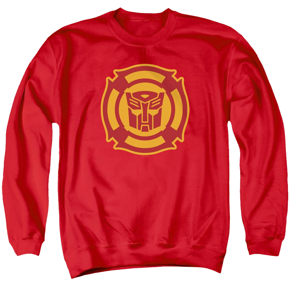 Transformers Rescue Bots Logo - Men's Crewneck Sweatshirt Men's Crewneck Sweatshirt Transformers