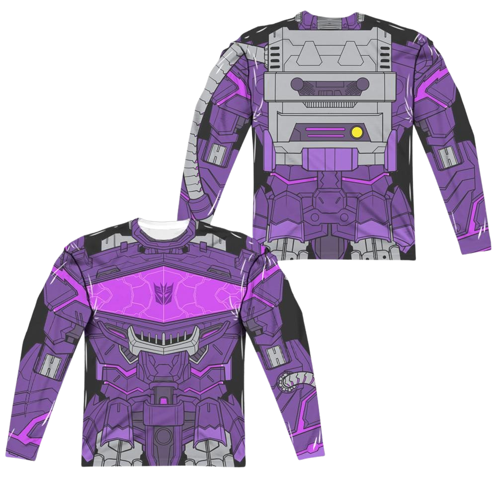 Transformers Shockwave Costume (Front/Back Print) - Men's All-Over Print Long Sleeve Men's All-Over Print Long Sleeve Transformers
