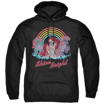Black pullover hoodie with My Little Pony Classic Neon Ponies graphic