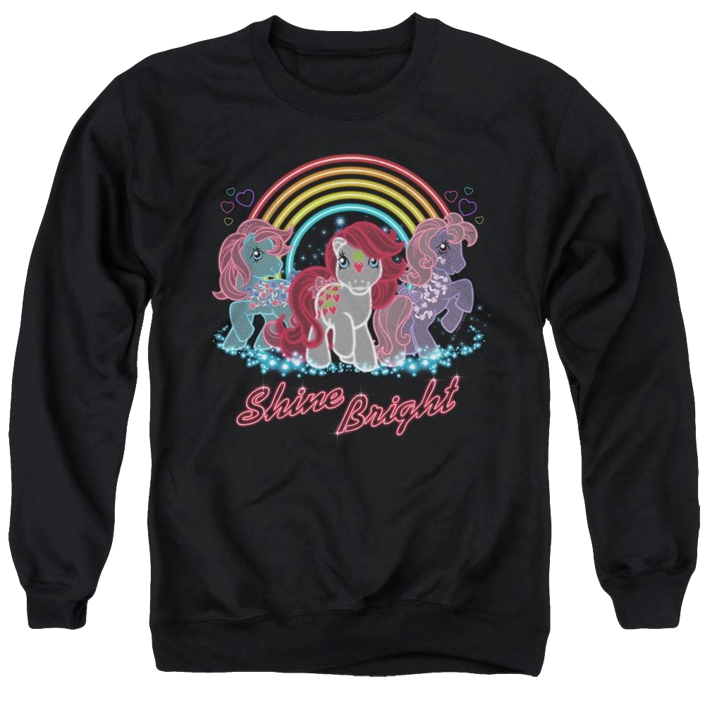 My Little Pony Classic Neon Ponies - Men's Crewneck Sweatshirt Men's Crewneck Sweatshirt My Little Pony