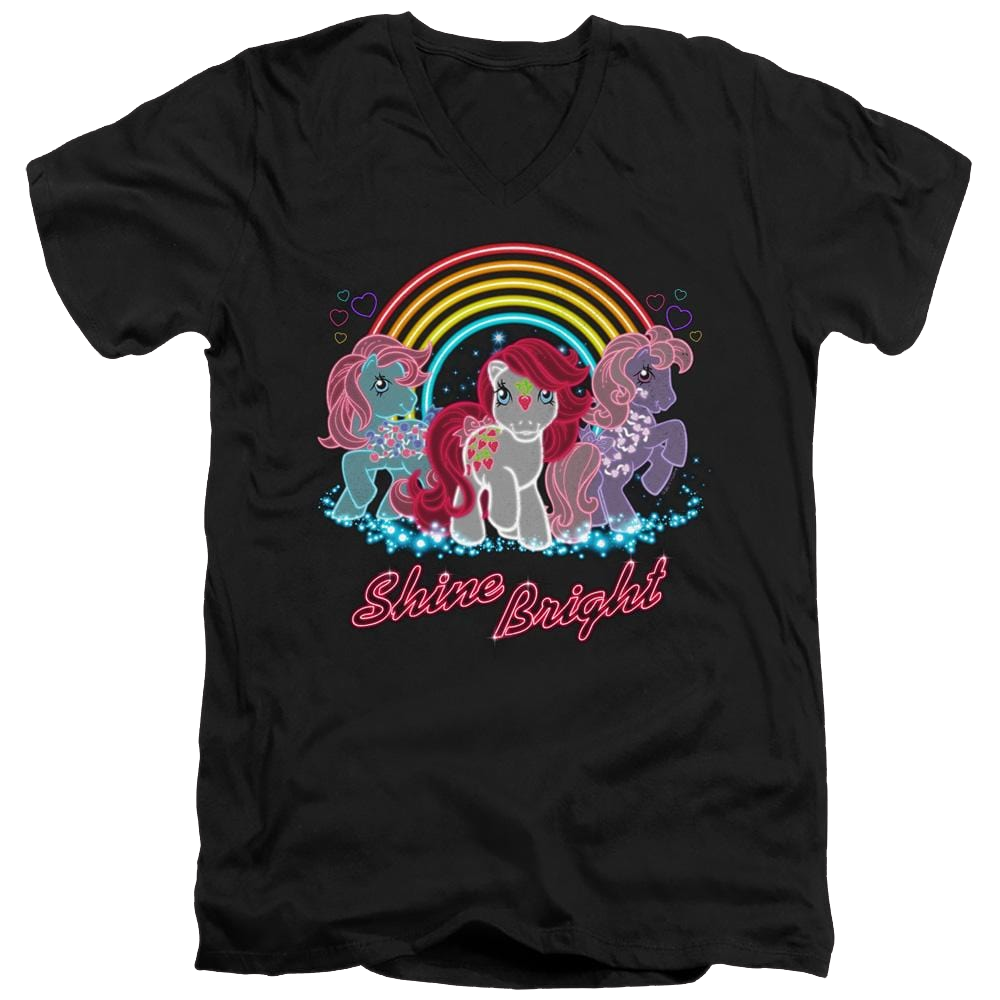 My Little Pony Classic Neon Ponies - Men's V-Neck T-Shirt Men's V-Neck T-Shirt My Little Pony