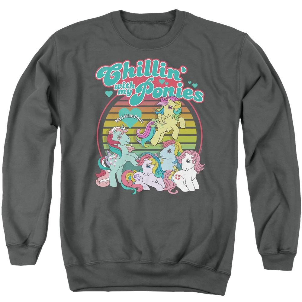 My Little Pony Classic Chillin With My Ponies - Men's Crewneck Sweatshirt Men's Crewneck Sweatshirt My Little Pony