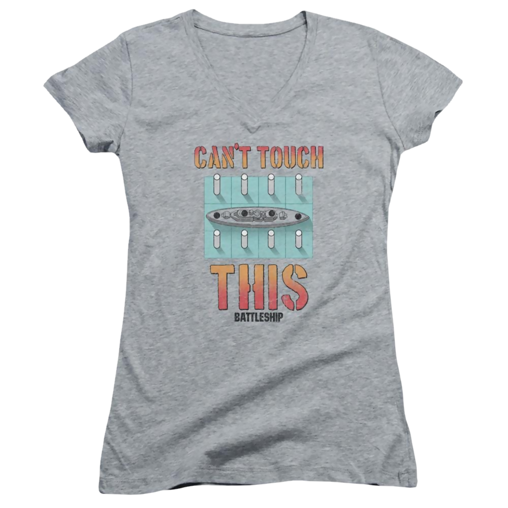 Battleship Can't Touch This - Juniors V-Neck T-Shirt Juniors V-Neck T-Shirt Battleship