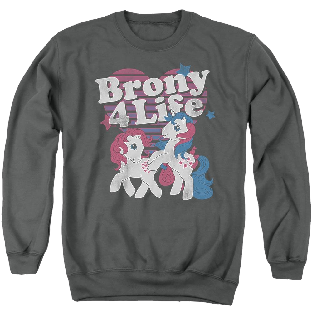 My Little Pony Classic Brony 4 Life - Men's Crewneck Sweatshirt Men's Crewneck Sweatshirt My Little Pony
