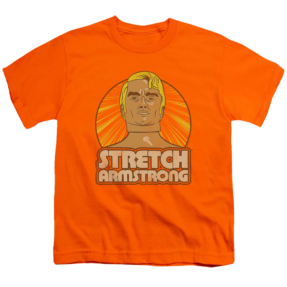 Hasbro Stretch Armstrong Badge - Youth T-Shirt Youth T-Shirt (Ages 8-12) Stretch Armstrong