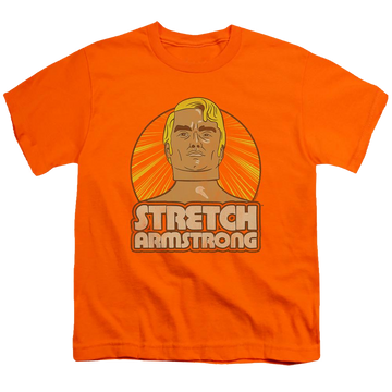 Hasbro Stretch Armstrong Badge - Youth T-Shirt Youth T-Shirt (Ages 8-12) Stretch Armstrong